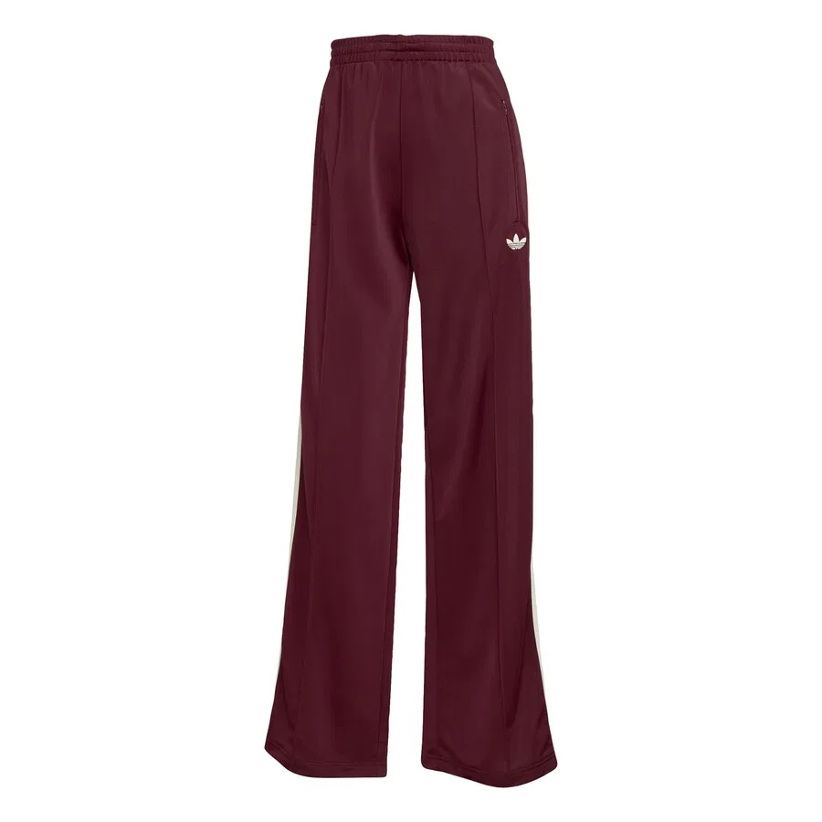 Брюки ADIDAS ORIGINALS с широкими штанинами 'Adicolor Classic Firebird' винно-красного цвета