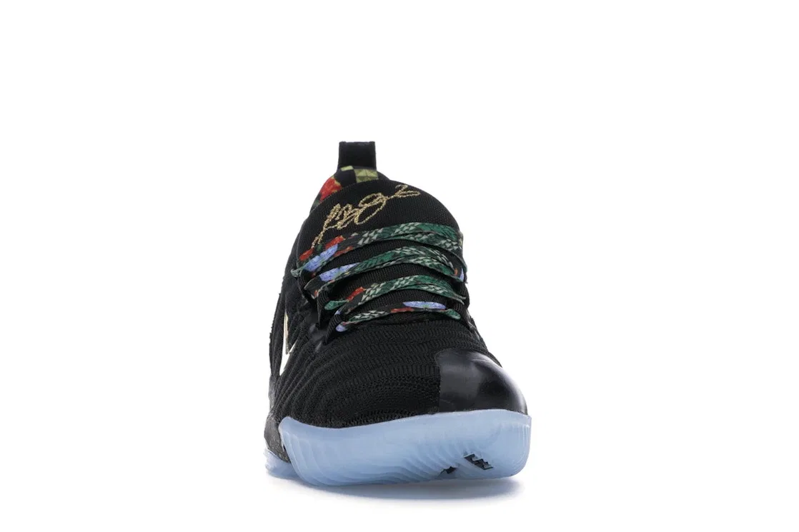 Детские кроссовки для мальчиков баскетбольные Nike LeBron 16, Black/Metallic Gold-Rose Frost — фото 2