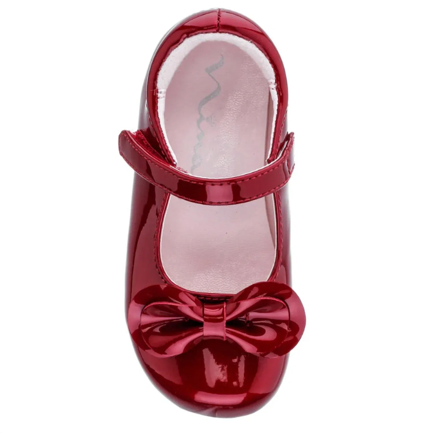 Детские туфли для девочек с бантом Krista Nina, Red Patent — фото 4