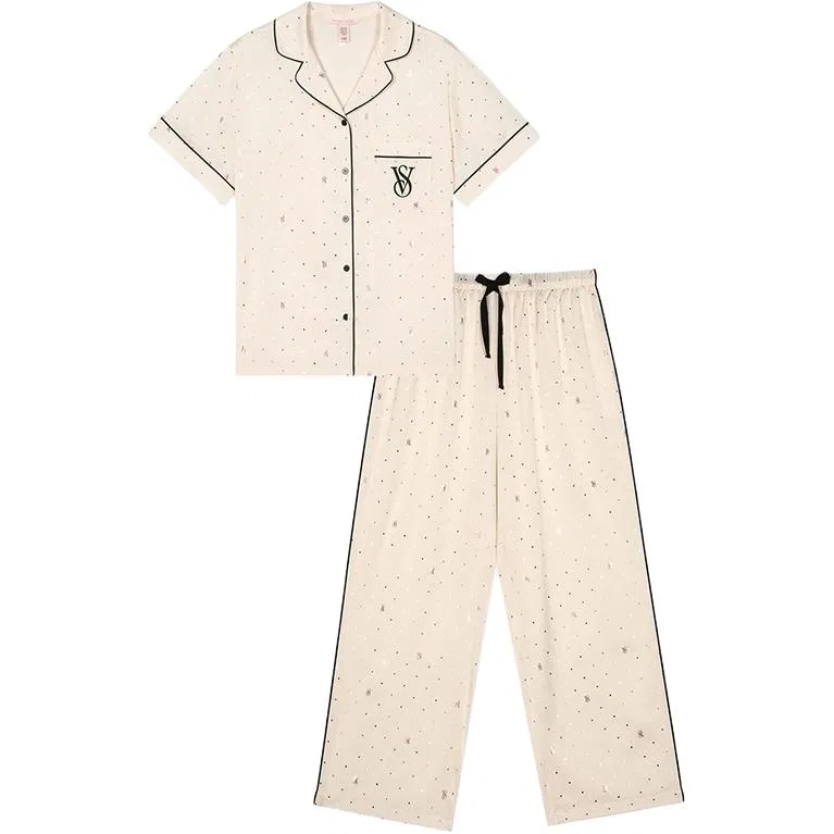 Женский пижамный комплект с принтом THE MIX Victoria's Secret, White Jade Gilded