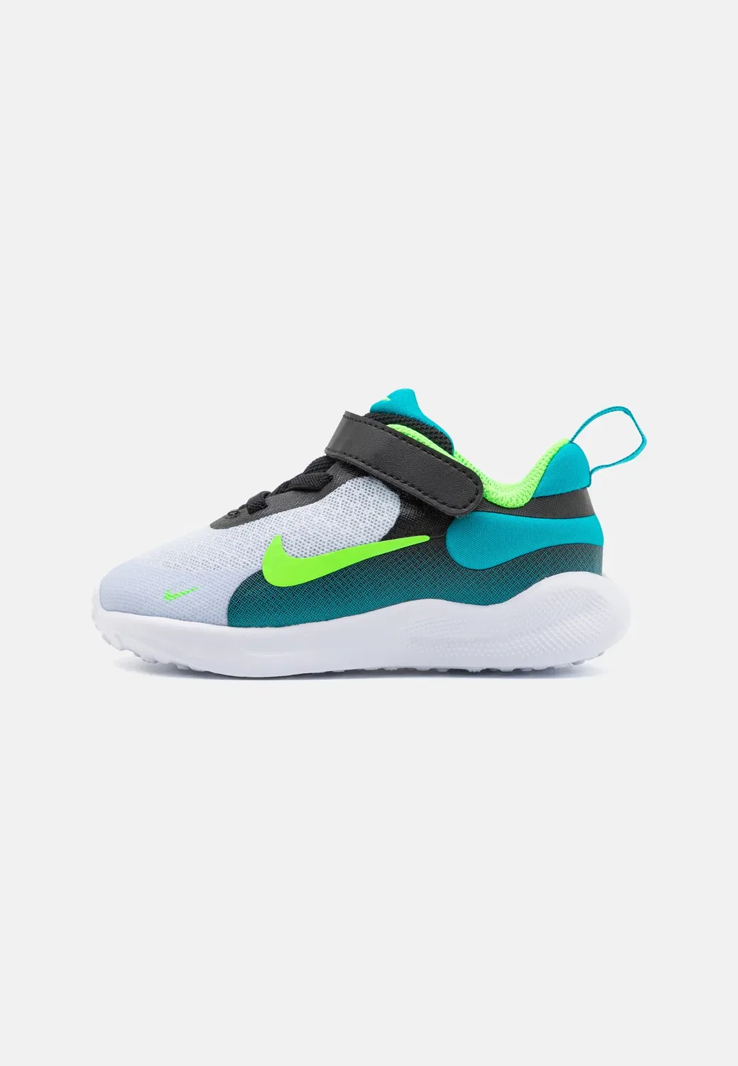 Revolution 7 - кроссовки для бега по шоссе Nike Performance, Black/Green Strike/Football Grey/Aquamarine