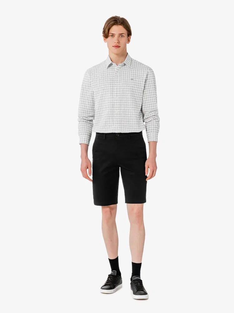 Шорты Twill Bermuda Chino LACOSTE, Black — фото 4