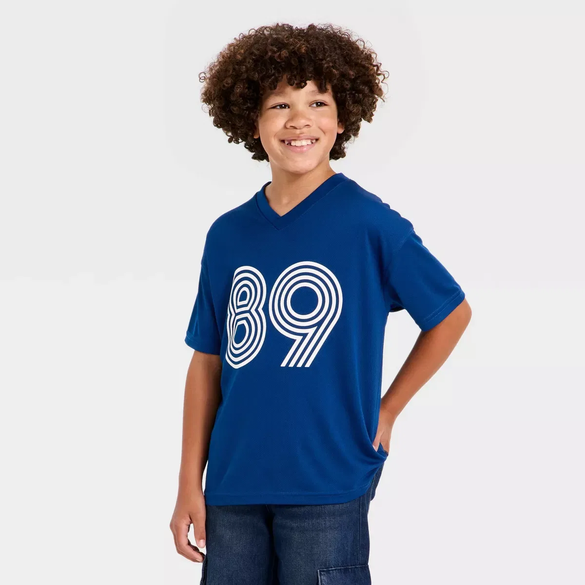Детское джерси для мальчиков с коротким рукавом BOYS SPORTWEAR, Navy Blue