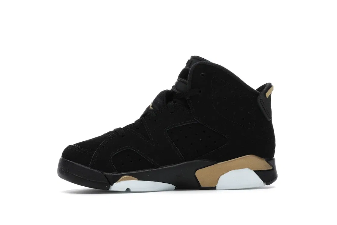 Детские кроссовки Lifestyle с длинным язычком Jordan 6 Retro Jordan, Black/Metallic Gold/Black — фото 3
