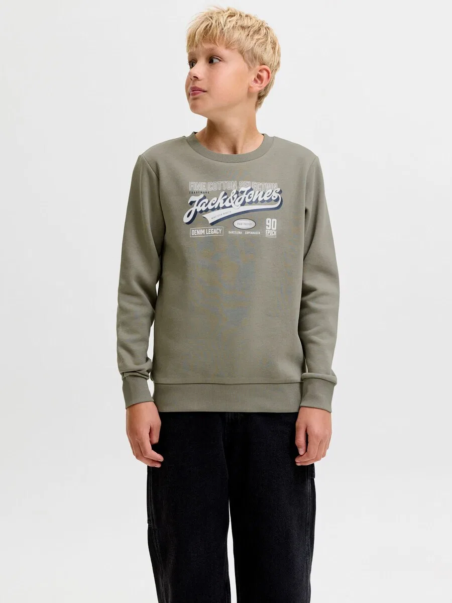 Детская толстовка, оливкового цвета Jack & Jones Junior — фото 3