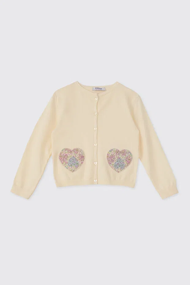 Детский вязаное кардиган для девочек с принтом Liberty fabric Panço, 142343