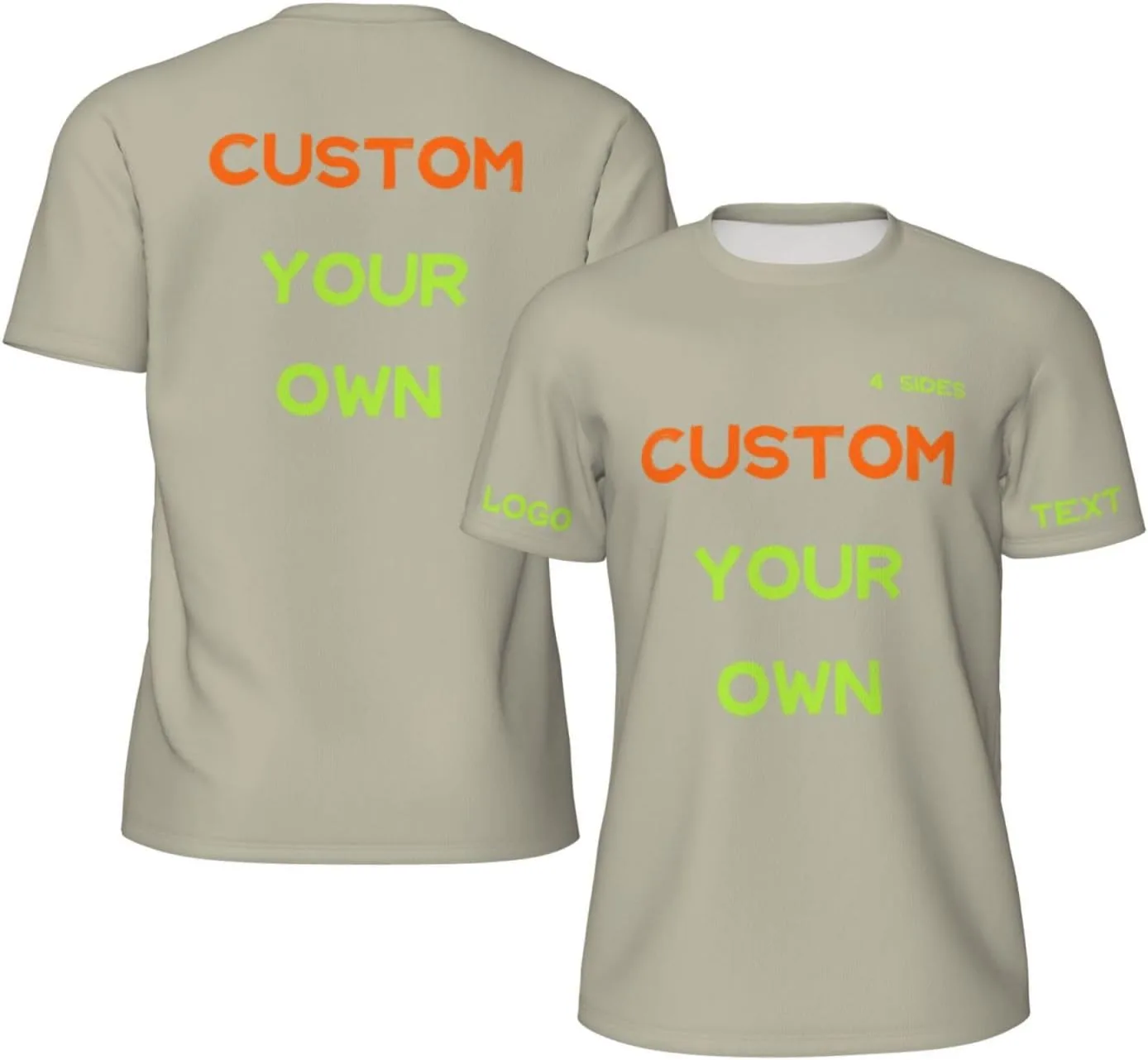 

Футболка Custom с принтом на 4 сторонах для мужчин