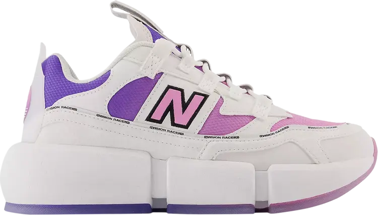 

Кроссовки New Balance Jaden Smith x Vision Racer 'Sunset Chaser - White Mirage Violet', белый