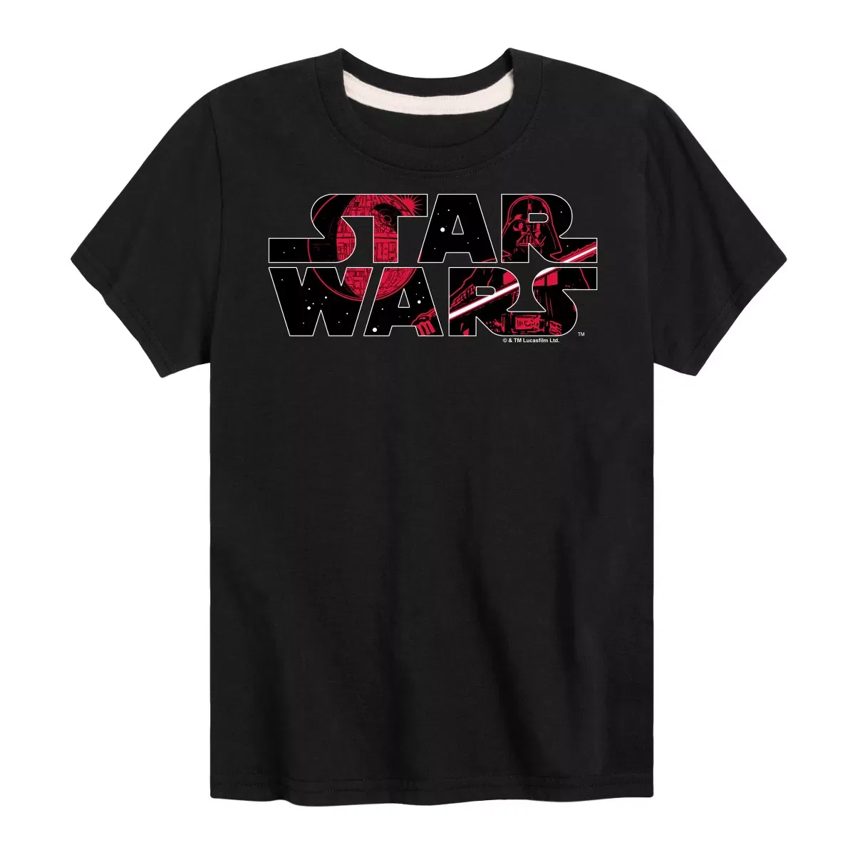 Детская футболка с принтом Star Wars Logo Darth Vader Star Wars, Heather Charcoal