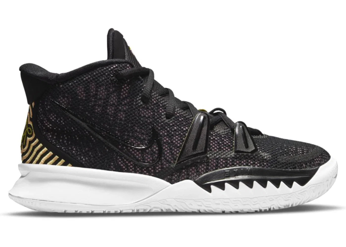 Детские кроссовки баскетбольные Nike Kyrie 7, Black/Arctic Punch/Opti Yellow/Black