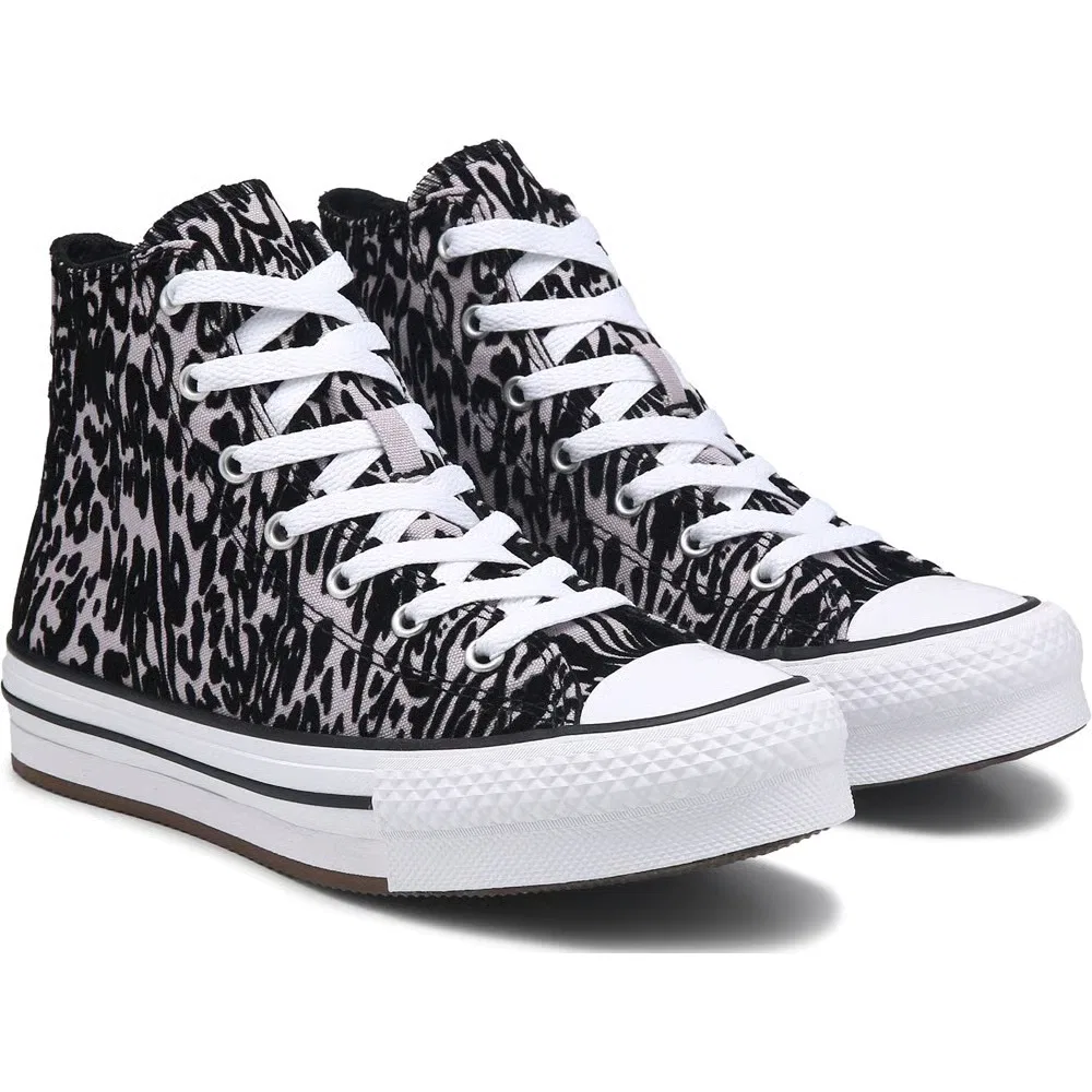 Детские высокие кеды Chuck Taylor All Star Lift Converse, Snow Leopard