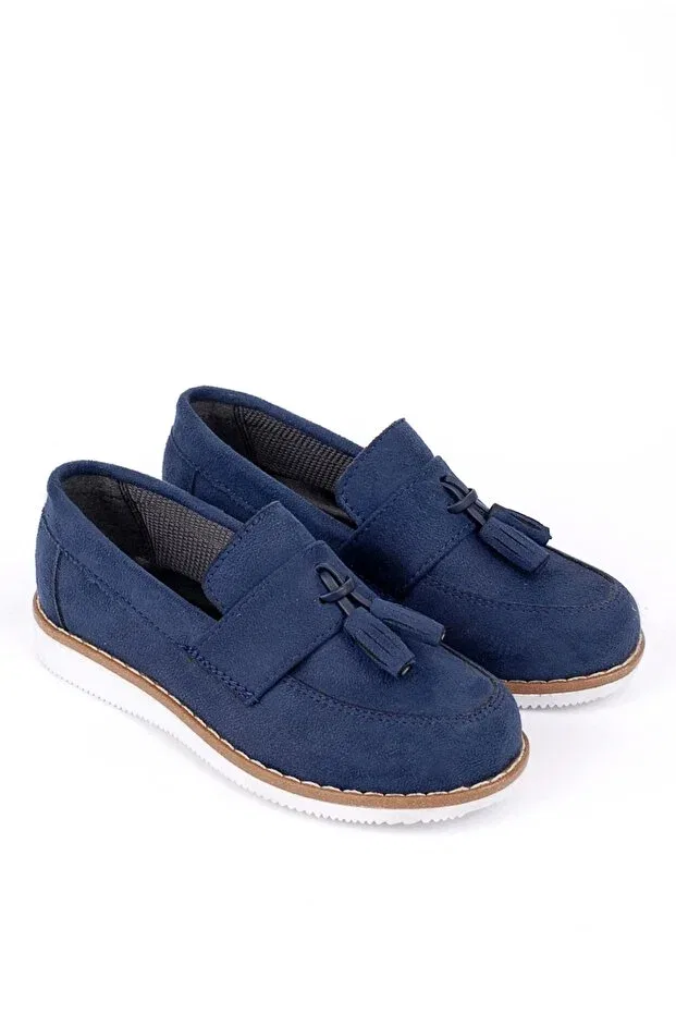Детские классические туфли для мальчиков из замши Boy'S navy blue suede classic shoes Rıdvan Çelik, Navy Blue