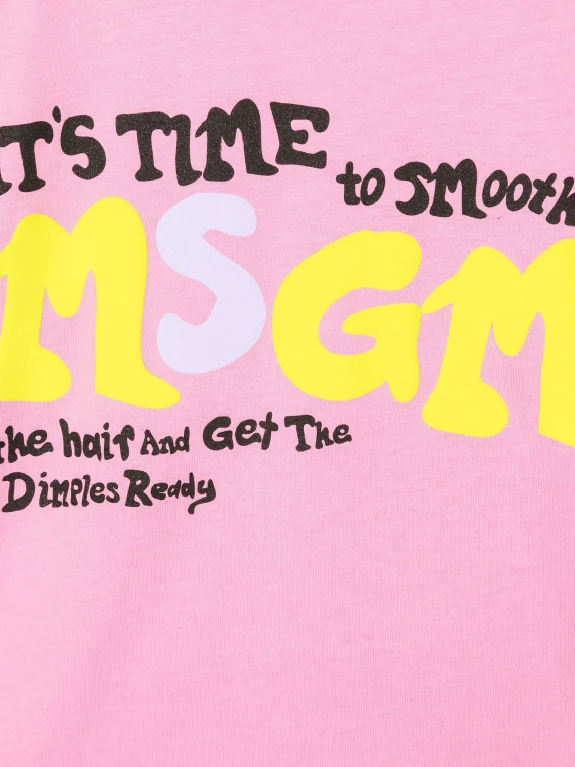 Хлопковая футболка с логотипом MSGM, розовый — фото 2
