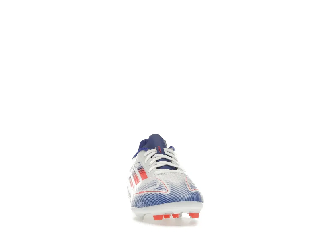 Детские бутсы с длинным рукавом Adidas F50 League Multi-Ground, Cloud White Solar Red Lucid Blue — фото 2
