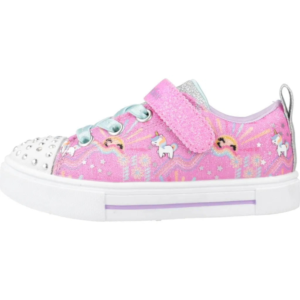 Детские кроссовки для девочек Twinkle Sparks Unicorn Sunshine Skechers, Rosa — фото 2