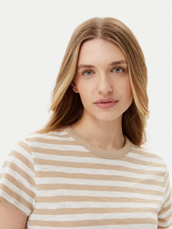 Футболка regular fit Gap, бежевый — фото 4