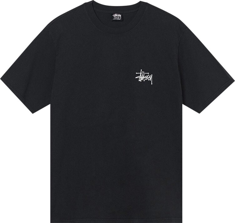 

Футболка Stussy Basic Pigment Dyed Tee 'Black', черный