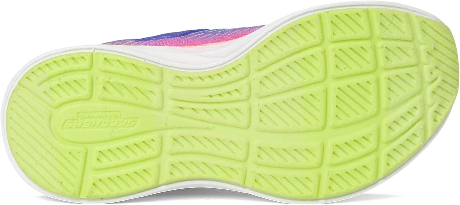 Детские кроссовки для девочек с блестками Go-Run Accelerate-Glitter Soul Skechers, Navy/Multi — фото 3