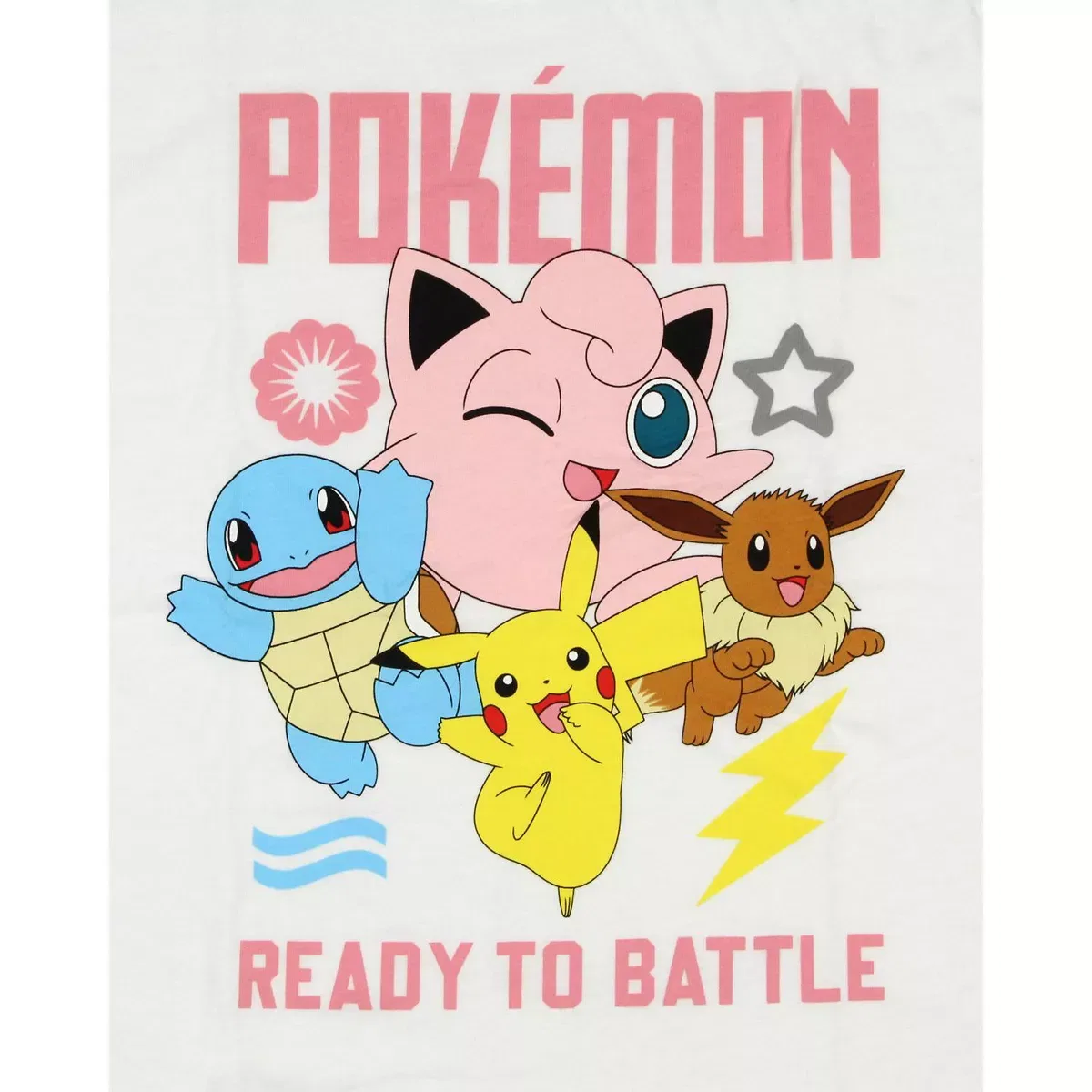 Детская футболка с принтом Pokemon Ready to Battle Gen 1 Pokemon Character Kids, White — фото 3
