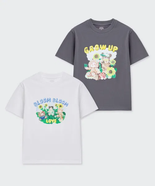 Детская футболка с коротким рукавом, комплект из 2 штук, Relaxed T-Shirt 2-Pack MUSINSA STANDARD KIDS, White