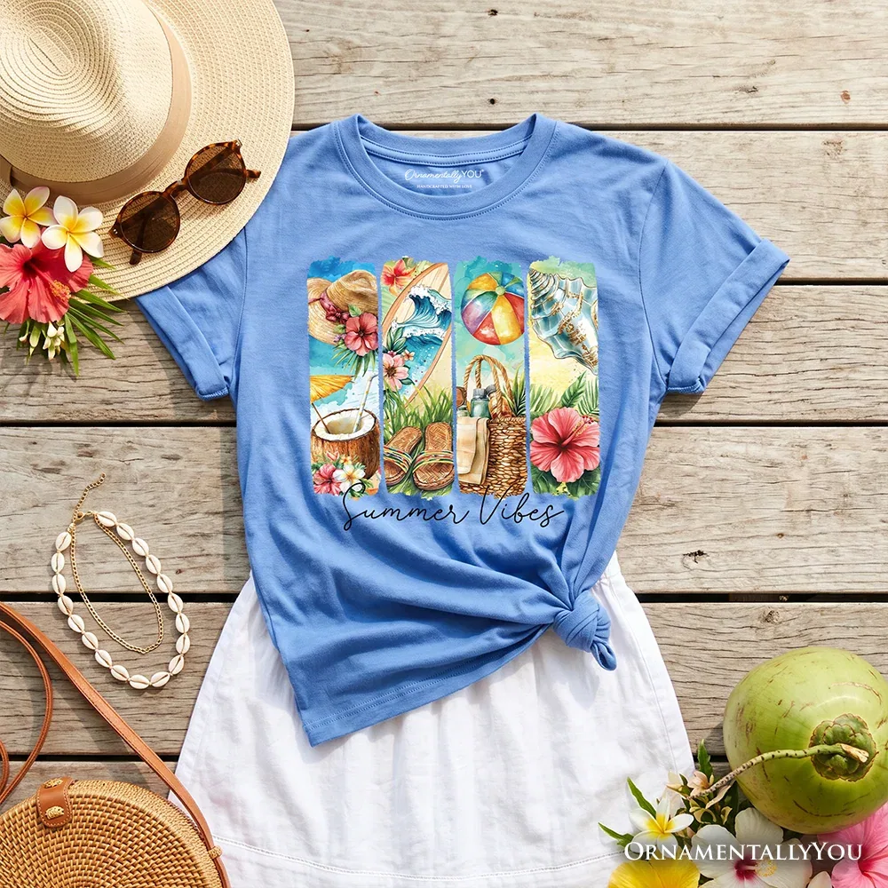 Детская футболка с принтом Coconut Beach Kids T-Shirt OrnamentallyYou, Carolina Blue