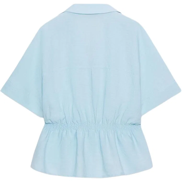 Женская рубашка Sky Blue Lapel ZARA, Sky Blue — фото 3