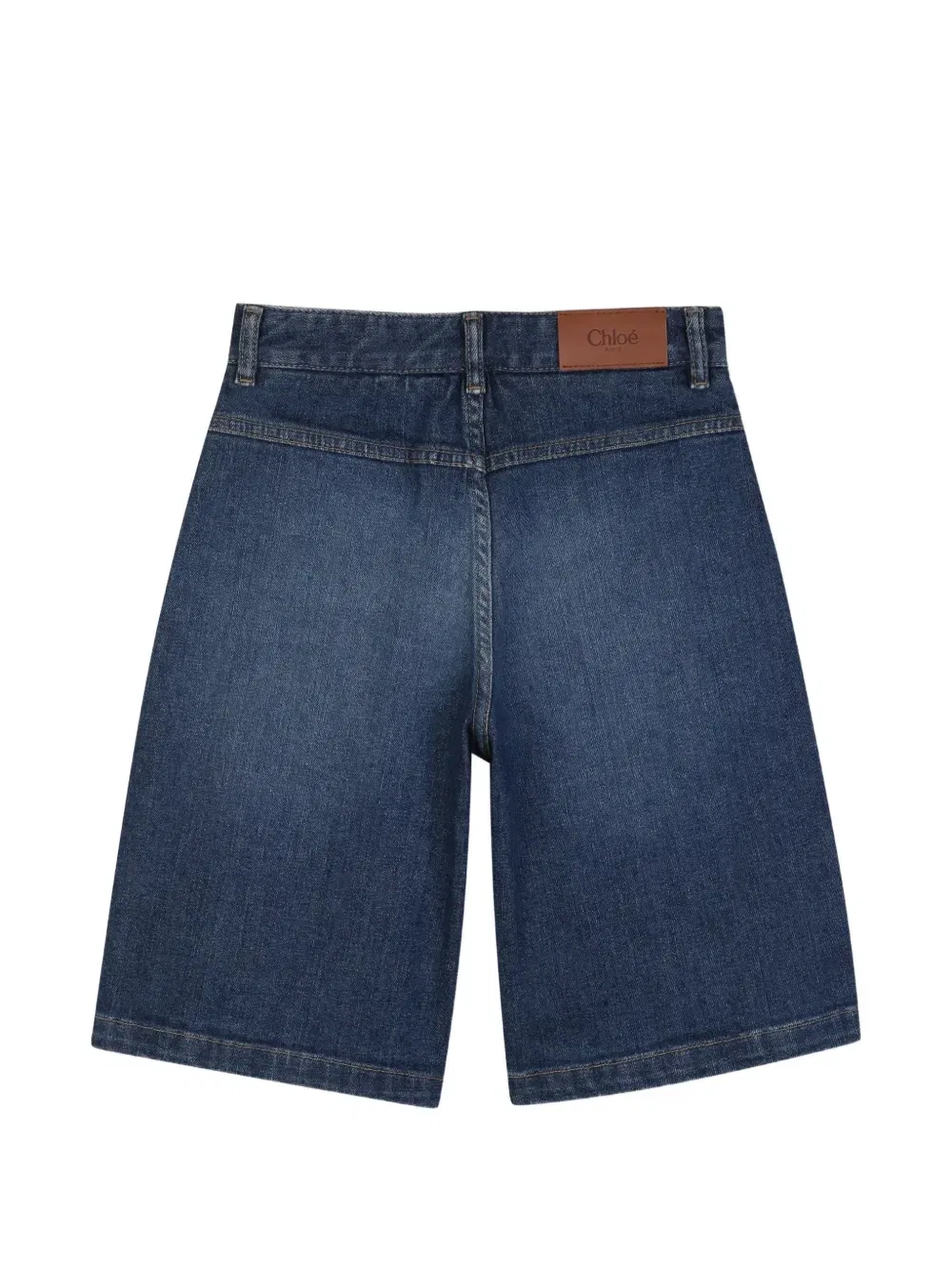 Шорты-бермуды с завышенной талией Chloé Kids, синий — фото 2