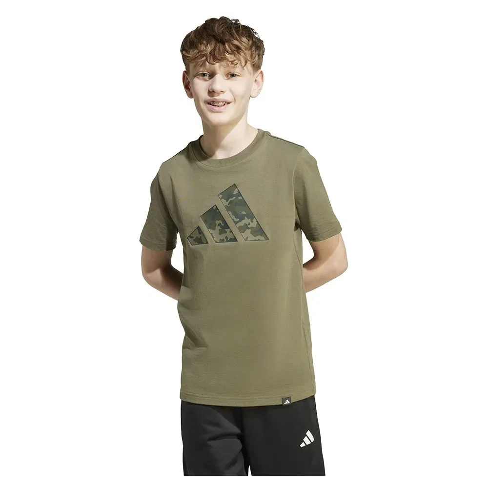 Футболка с камуфляжным принтом Adidas, зеленый