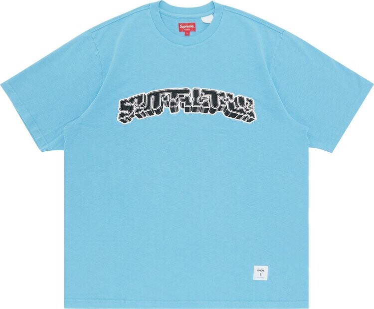 

Футболка Supreme Block Arc Short-Sleeve Top 'Bright Blue', синий