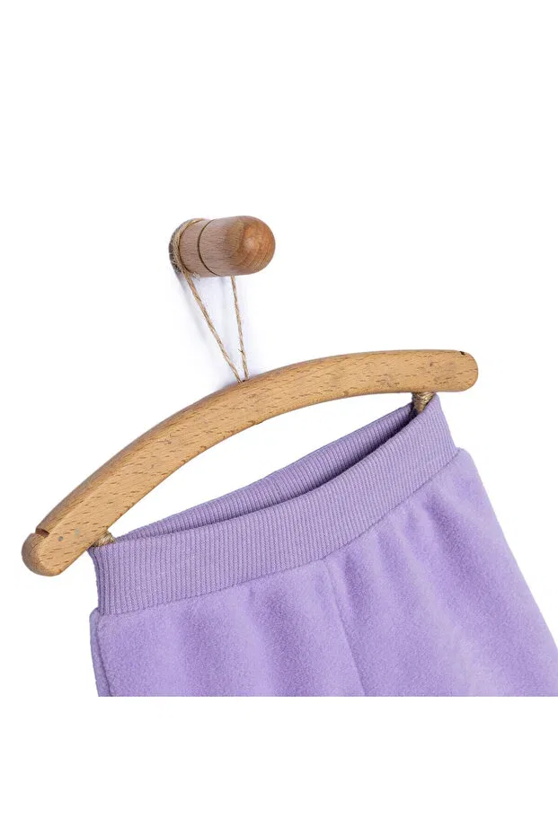 Детские штаны для девочек из флиса с эластичной ногой Ebebek Hello Baby, Lilac — фото 3