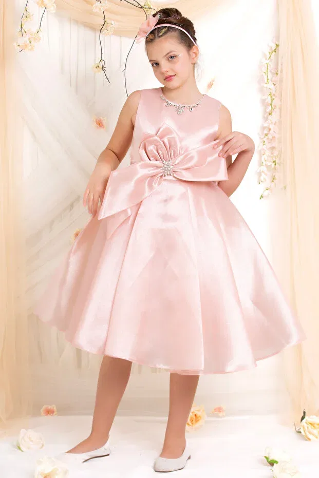 Детское платье без рукавов Süslü Pink Kids, Powder