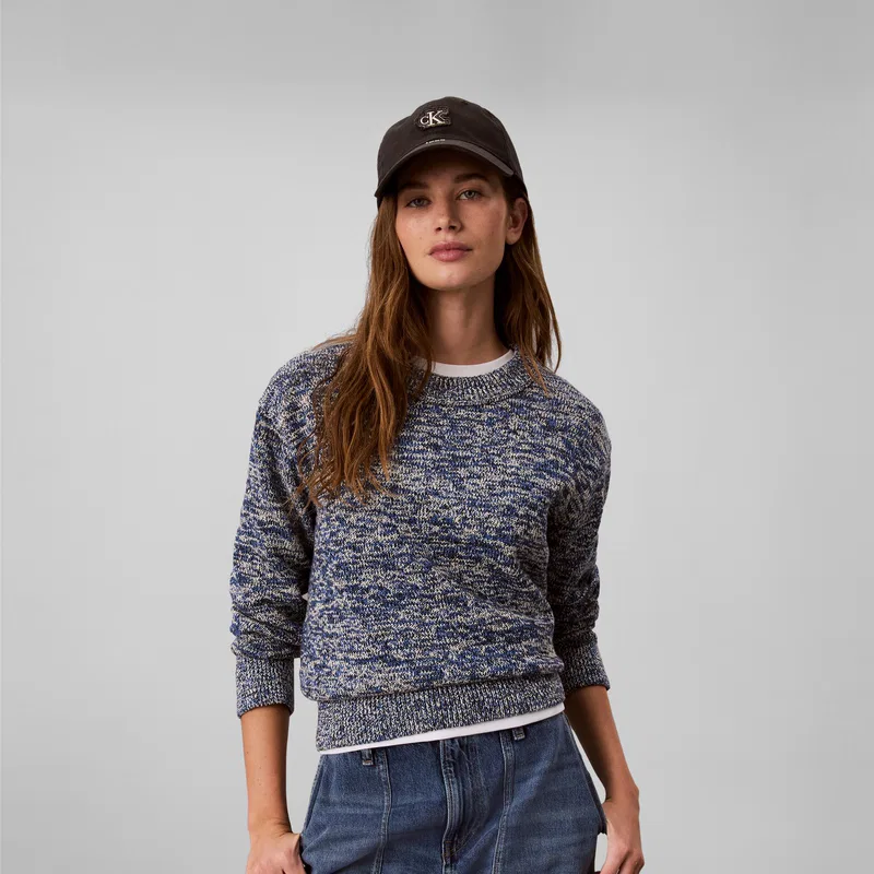 Женский свитер с круглым вырезом Calvin Klein, Royal Blue — фото 4