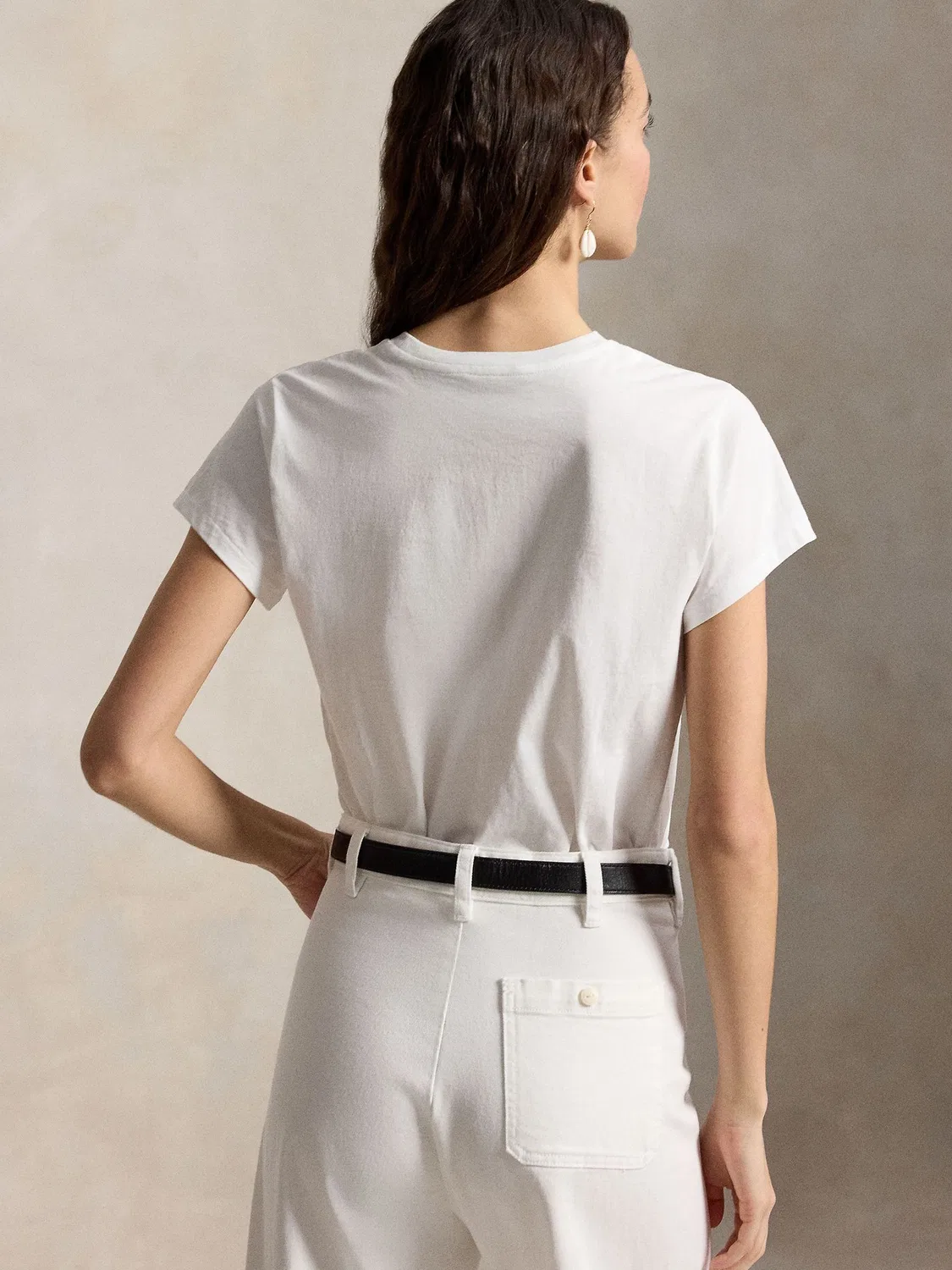 Футболка с коротким рукавом, свободный крой Polo Ralph Lauren, белый — фото 2