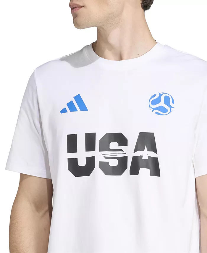 Мужская футболка с коротким рукавом USA Adidas, белый — фото 2