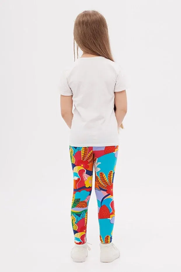 Детские лосины для девочек с принтом Sunny Garden Lovetti, Patterned — фото 3