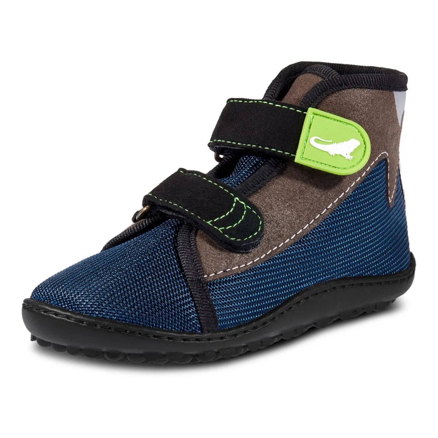 Детские босоножки с кожаной подошвой Leguano, Blue-Gray-Brown