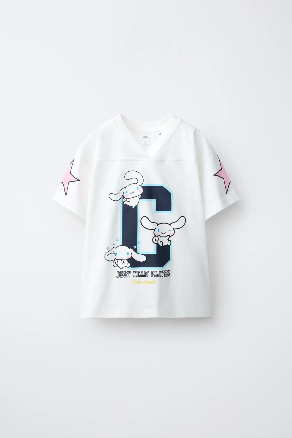 Футболка VARSITY CINNAMOROLL SANRIO ZARA, White