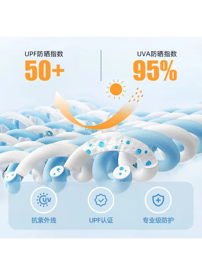 Куртка солнцезащитная с защитой UPF50+ для детей Doodle Home, синяя — фото 4