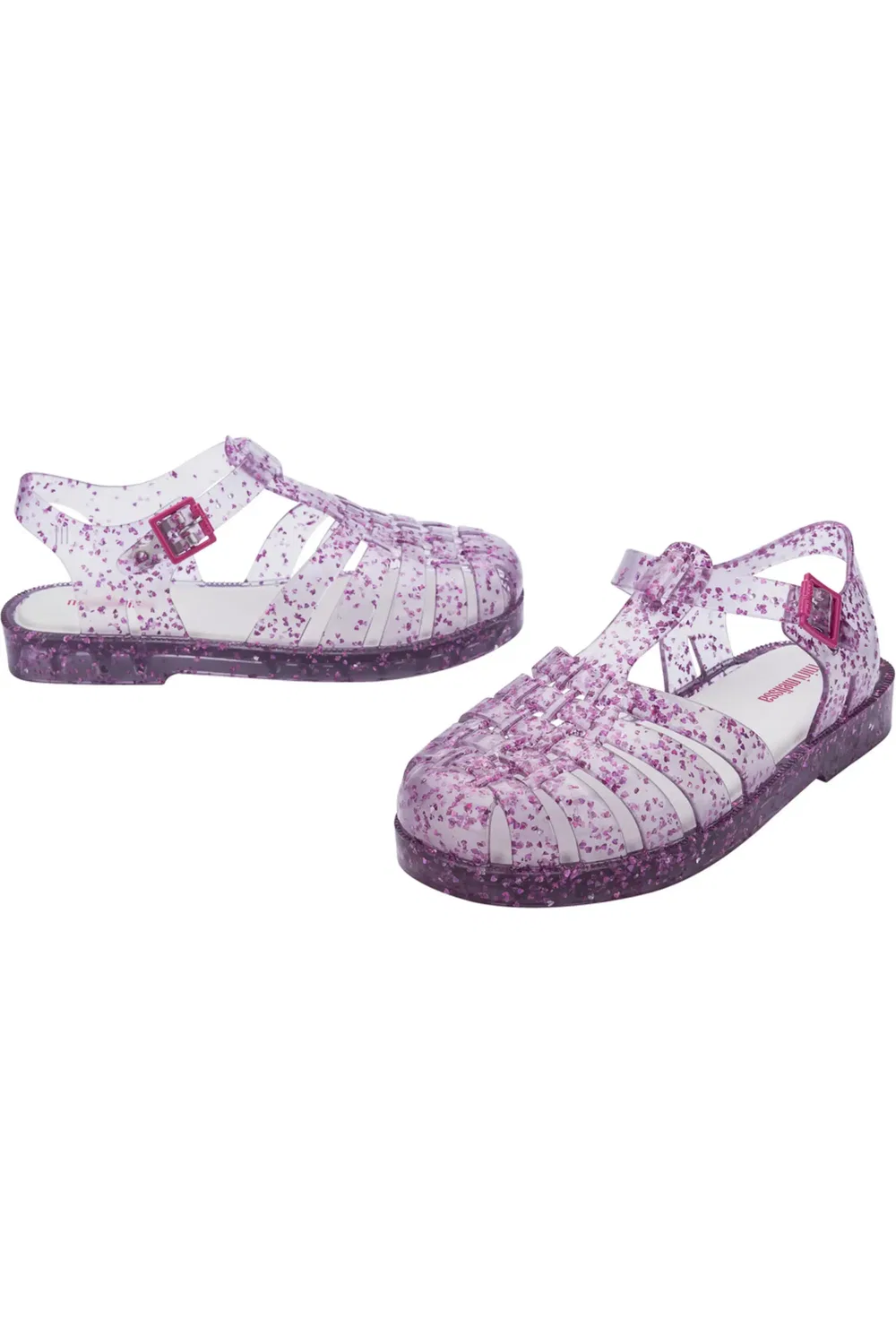 Сандалии детские с блестками Possession Mini Melissa, Glitter Purple Clear — фото 3
