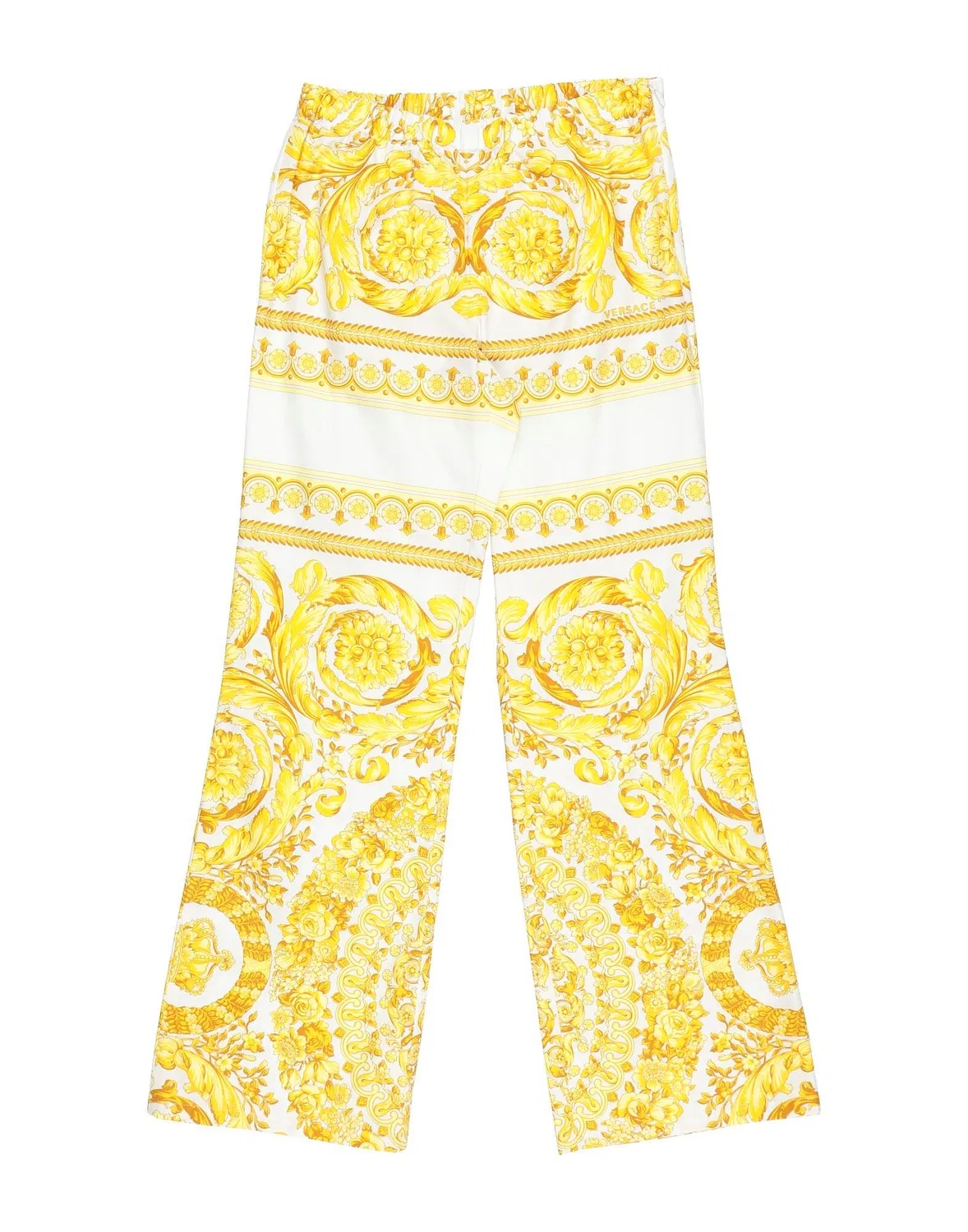 Брюки из хлопка с принтом Versace Young, оранжевый