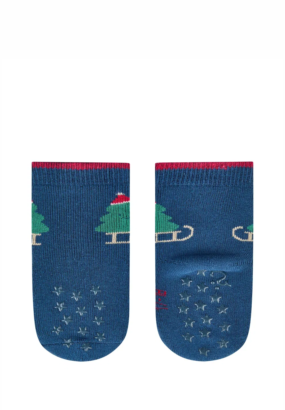 Abs krabbelsocken 2er Pack Santa und Tannenbaum mit Innenfrottee унисекс - носки Sterntaler, Hellblau — фото 3