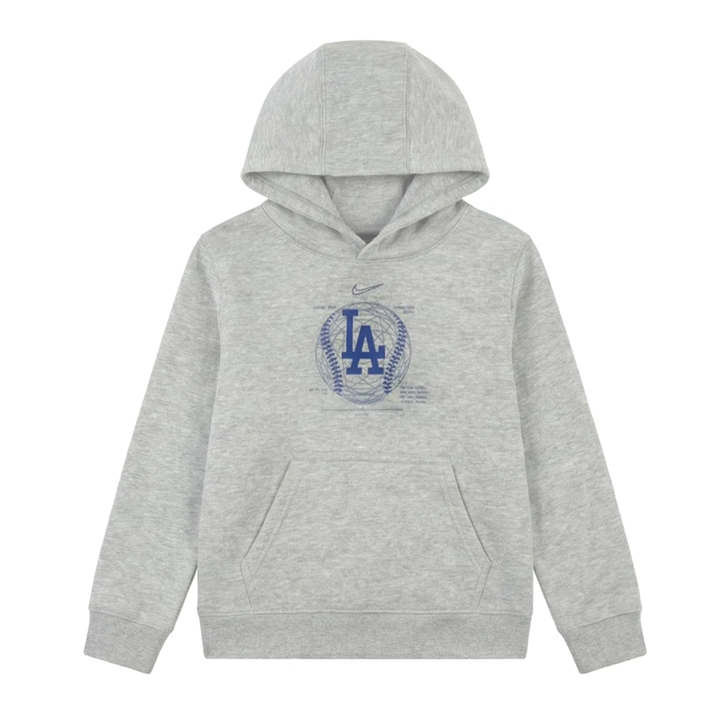 Детский свитшот с принтом Los Angeles Dodgers Nike, Gray