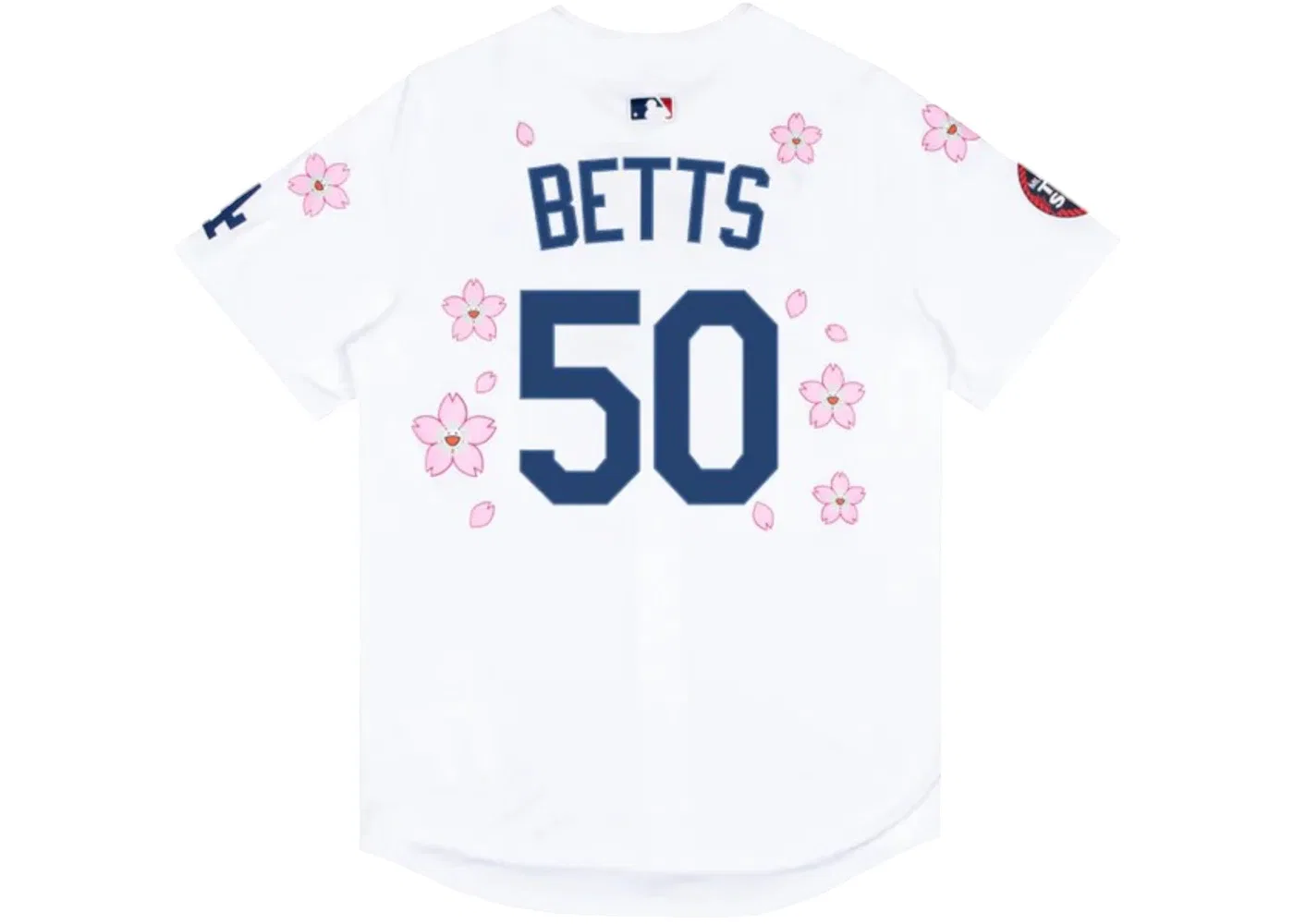 Мужская джерси Nike x Takashi Murakami x MLB World Tour Tokyo Series 2025 Dodgers Betts, White