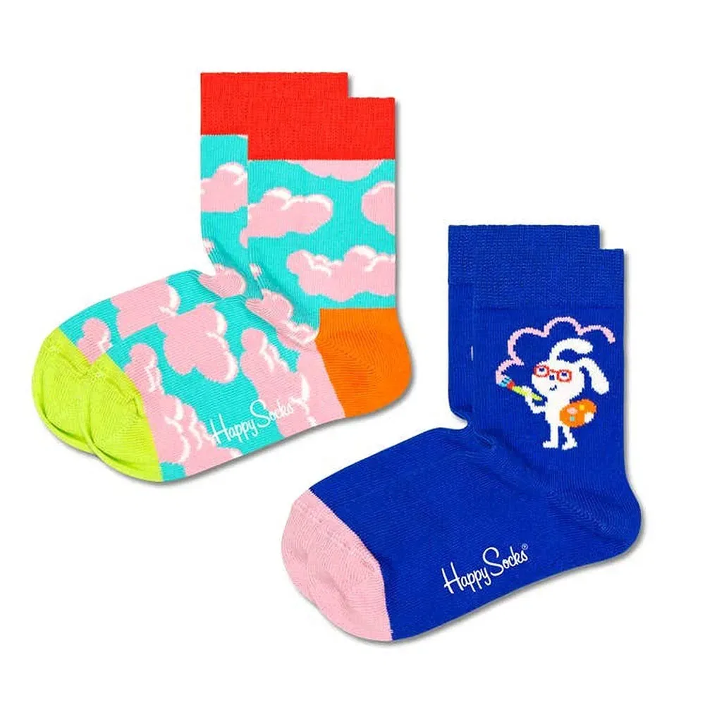 Носки Clouds 2 пары Happy Socks, синий