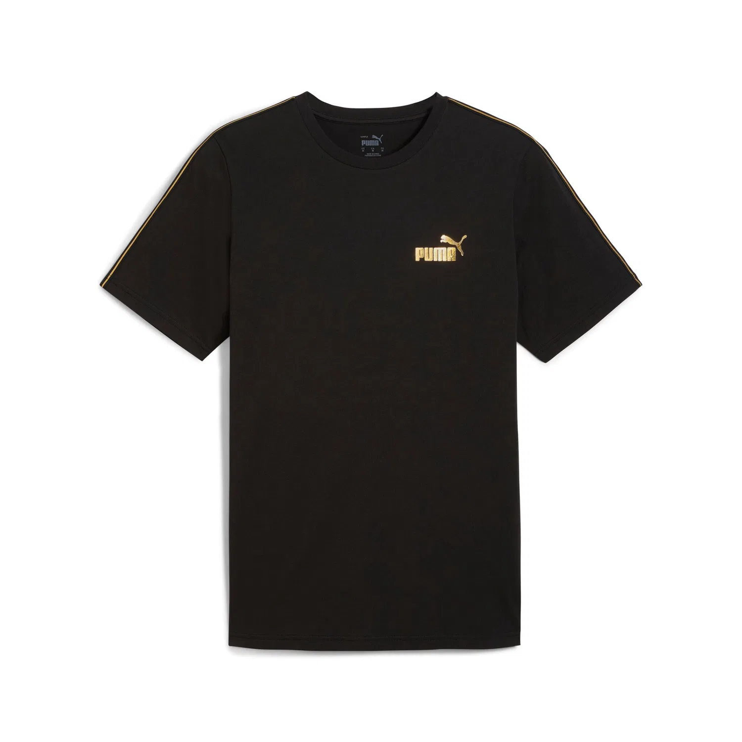 Детская хлопковая футболка regular fit PUMA, Black — фото 3