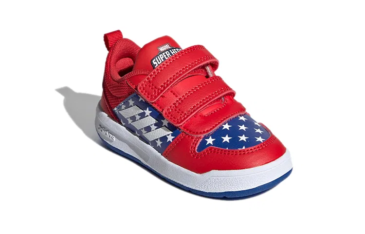 Детские кроссовки для малышей с липучкой Tensaur Adidas Neo, Red Blue — фото 4