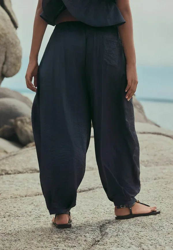 Брюки из вискозы с нейлоном Regular fit balloon trousers Next, Steel Blue, синий/стальной