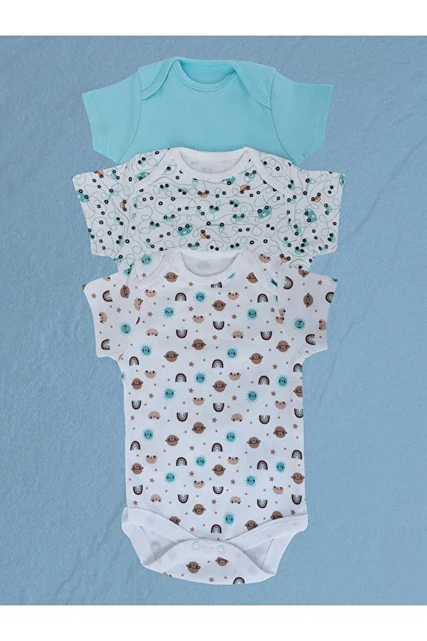 Детское боди для новорожденных с принтом The Ruby Baby & Kids, Coffee-Blue