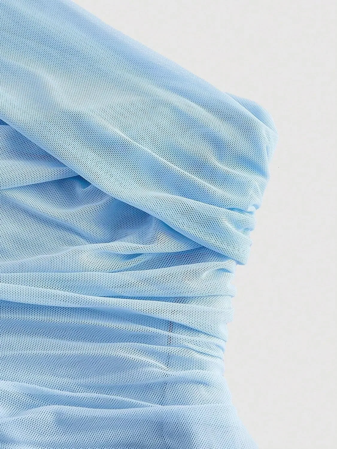 Женское элегантное платье миди с асимметрией Bodycon, Blue — фото 4