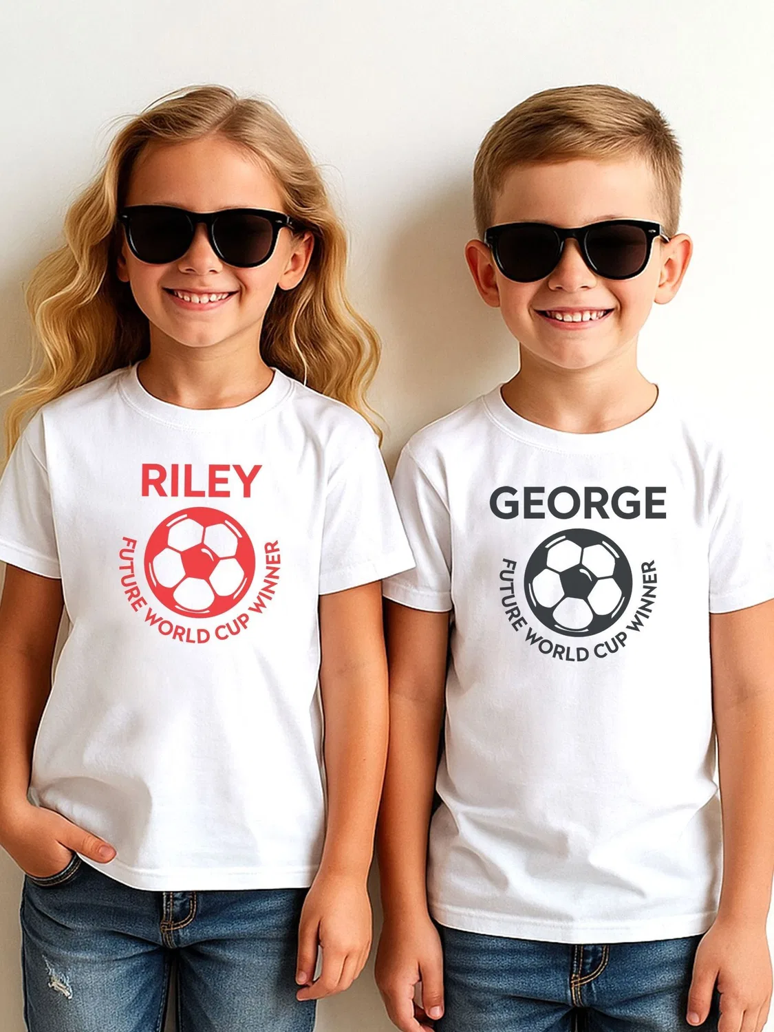 Футболка детская Personalised World Cup T-Shirt Little Years, белый — фото 2